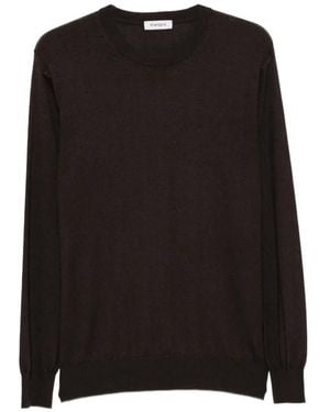 Kangra Fine-Knit Crew-Neck Jumper - Black