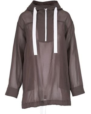 Brunello Cucinelli Doorzichtige Hoodie - Bruin