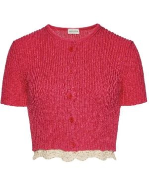 Magda Butrym Cropped-Cardigan Mit Knopfleiste - Rot