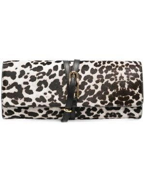 Liffner Pochette Ceinturée À Imprimé Léopard En Poils De Veau - Blanc