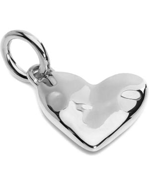 Monica Vinader Gehämmerte Halskette Mit Herzanhänger - Mettallic