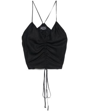 Andrea Ya'aqov Drawstring Tank Top - Black