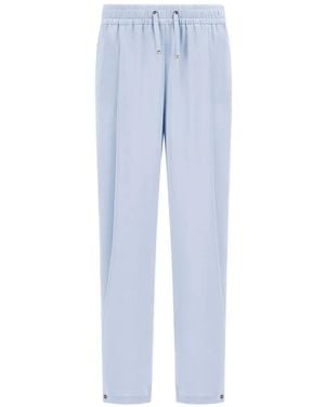 Herno Resort Satin-Finish Straight Trousers - Blue