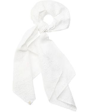 Maison Michel Birdy Scrunchie - White