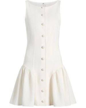 Cinq À Sept Button-Front Ruffled Dress - White