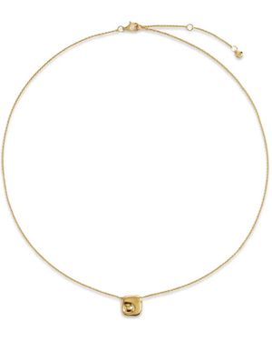 Monica Vinader Square-Pendant Necklace - White