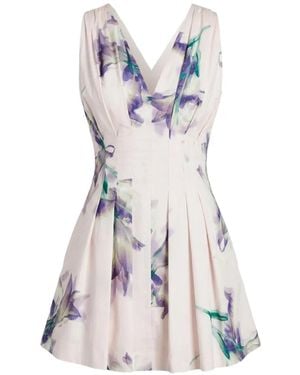Nicholas Elvira Floral-Print Mini Dress - White