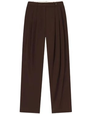 Co. Pleated Tailored Trousers - Brown