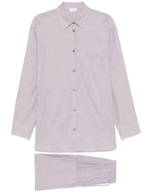 ANDAMANE Wendela Button-Up Trousers Set - Purple