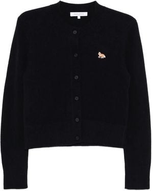 Maison Kitsuné Baby Fox Patch Cardigan - Black