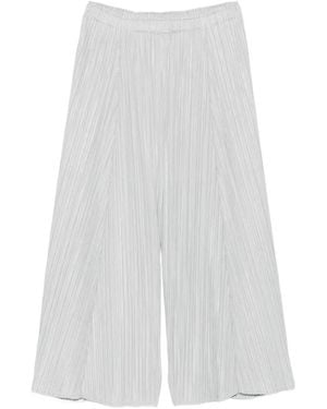 Pleats Please Issey Miyake Mellow Pleated Trousers - White