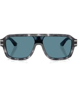 Dolce & Gabbana Griffe Pilot-Frame Sunglasses - Blauw
