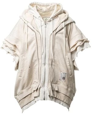 Maison Mihara Yasuhiro Triple-Layered Sleeveless Hoodie - White