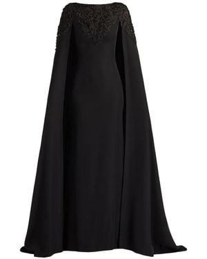 Tadashi Shoji Cape-Style Maxi Dress - Black