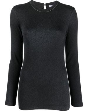 Brunello Cucinelli Long Sleeve Cotton T-shirt - Black