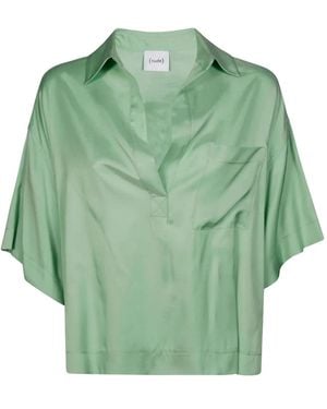 Nude Klassisches Twill-Hemd - Grün
