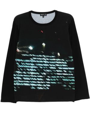 agnès b. Printed T-Shirt - Black
