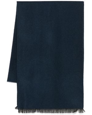 Remus Uomo Logo-Patch Scarf - Blue