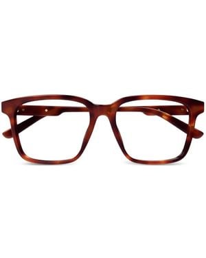 Gucci Brille Mit Eckigem Gestell - Braun