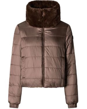 Save The Duck High-Neck Jacket - Brown