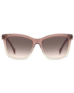 Carolina Herrera Geometric-Frame Sunglasses - Pink