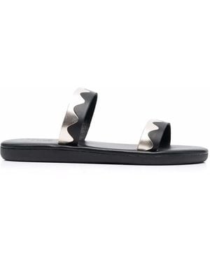 Ancient Greek Sandals Paralia Zigzag-Band Leather Sandals - White
