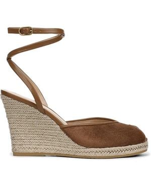 Veronica Beard Espadrilles Compensées Pasina En Daim - Metallic