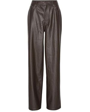 ROTATE BIRGER CHRISTENSEN Woven Five-Pocket Trousers - Brown