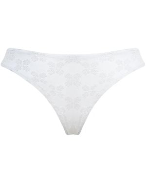 Vilebrequin Bas De Bikini À Effet Écailles De Tortue - Blanc