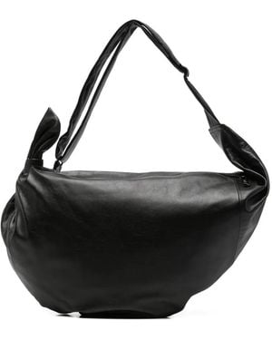 discord Yohji Yamamoto Knot-Detail Leather Shoulder Bag - Black