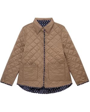 Maliparmi Reversible Quilted Jacquard Coat - Brown