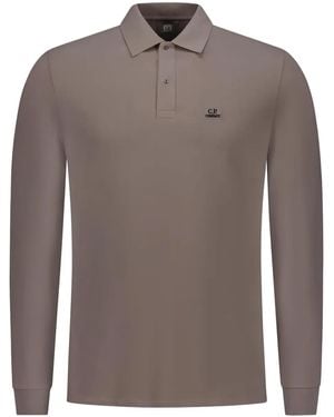C.P. Company Poloshirt Met Lange Mouwen - Bruin