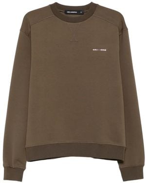 KARL LAGERFELD Sudadera Con Logo Estampado - Marrón