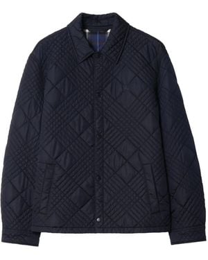 Burberry Check-stitch jacket - Blau