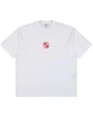Vetements Double Biker Cross-Logo T-Shirt - White