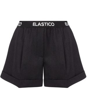 Moschino Wool Shorts With Pleated Design in Black | Lyst