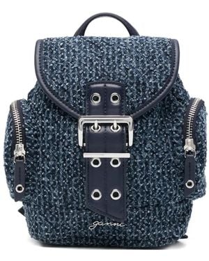 Ganni Bucky Denim Backpack - Blue