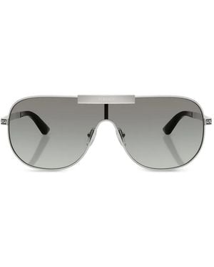 Versace Sonnenbrille Mit Geometrischem Gestell - Grau