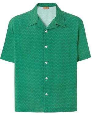Missoni Zigzag-Patterm Shirt - Green