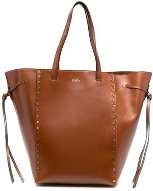 Isabel Marant Oskan レザートートバッグ - ブラウン