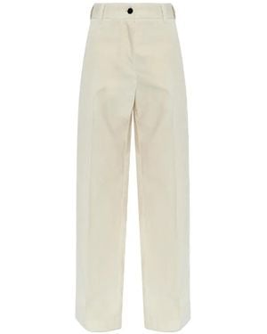 Moncler Corduroy Wide-Leg Pants - White
