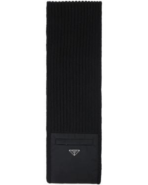 Prada Schal mit aufgesetzten Taschen - Schwarz