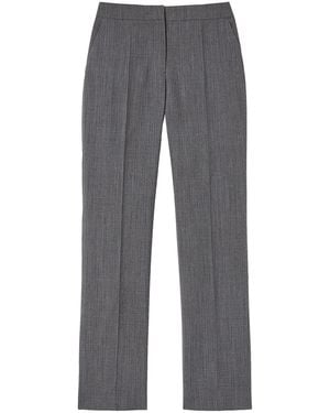 Jil Sander Straight-Leg Tailored Pants With Subtle Pinstripe - Grau
