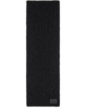 Roberto Cavalli Branded-Tag Scarf - Black