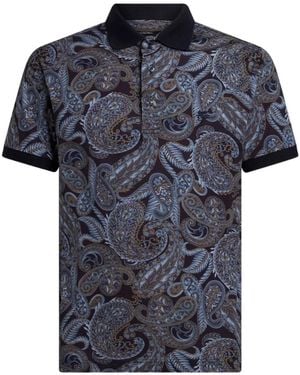 Etro Polo Con Stampa Paisley - Blu