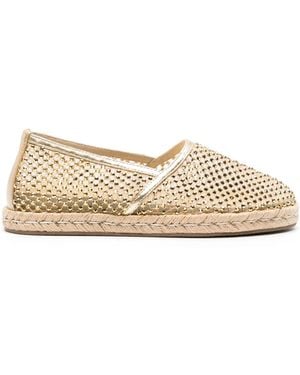 Le Silla Gilda Rhinestone-Embellished Espadrilles - Natural