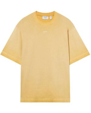 Off-White c/o Virgil Abloh Swimming Face Skate T-Shirt - Yellow