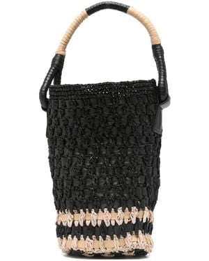 Alysi Top-Handle Bucket Bag - Black