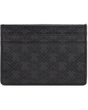 Roberto Cavalli Mirror Snake Kartenetui mit Monogramm-Prägung - Schwarz