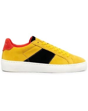 Scotch & Soda Baskets En Daim À Empiècements - Yellow